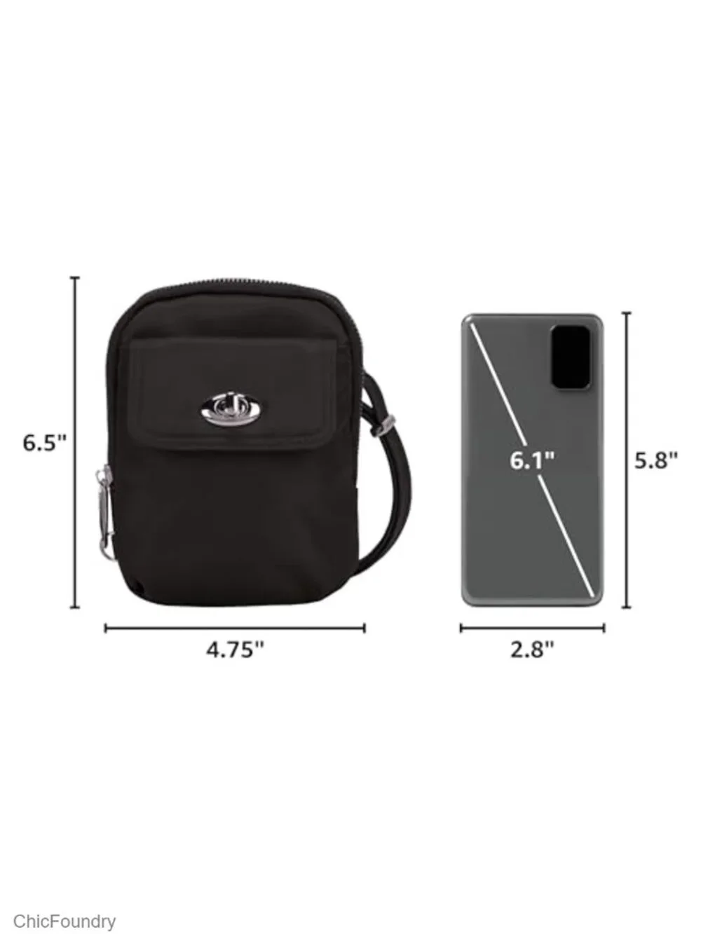 Anti-Theft Crossbody Phone Pouch with RFID Protection
